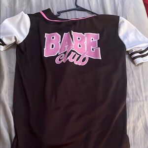Rue21 Black and Pink Babe Club Top